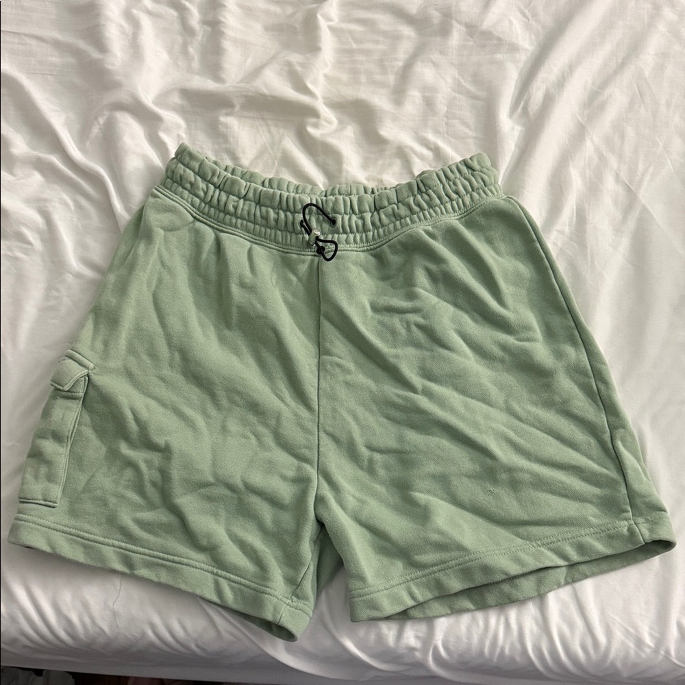 Nike green Drawstring sweat Shorts